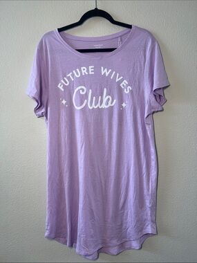 Lavender "Future Wives Club" Graphic Sleep Tee/Gown